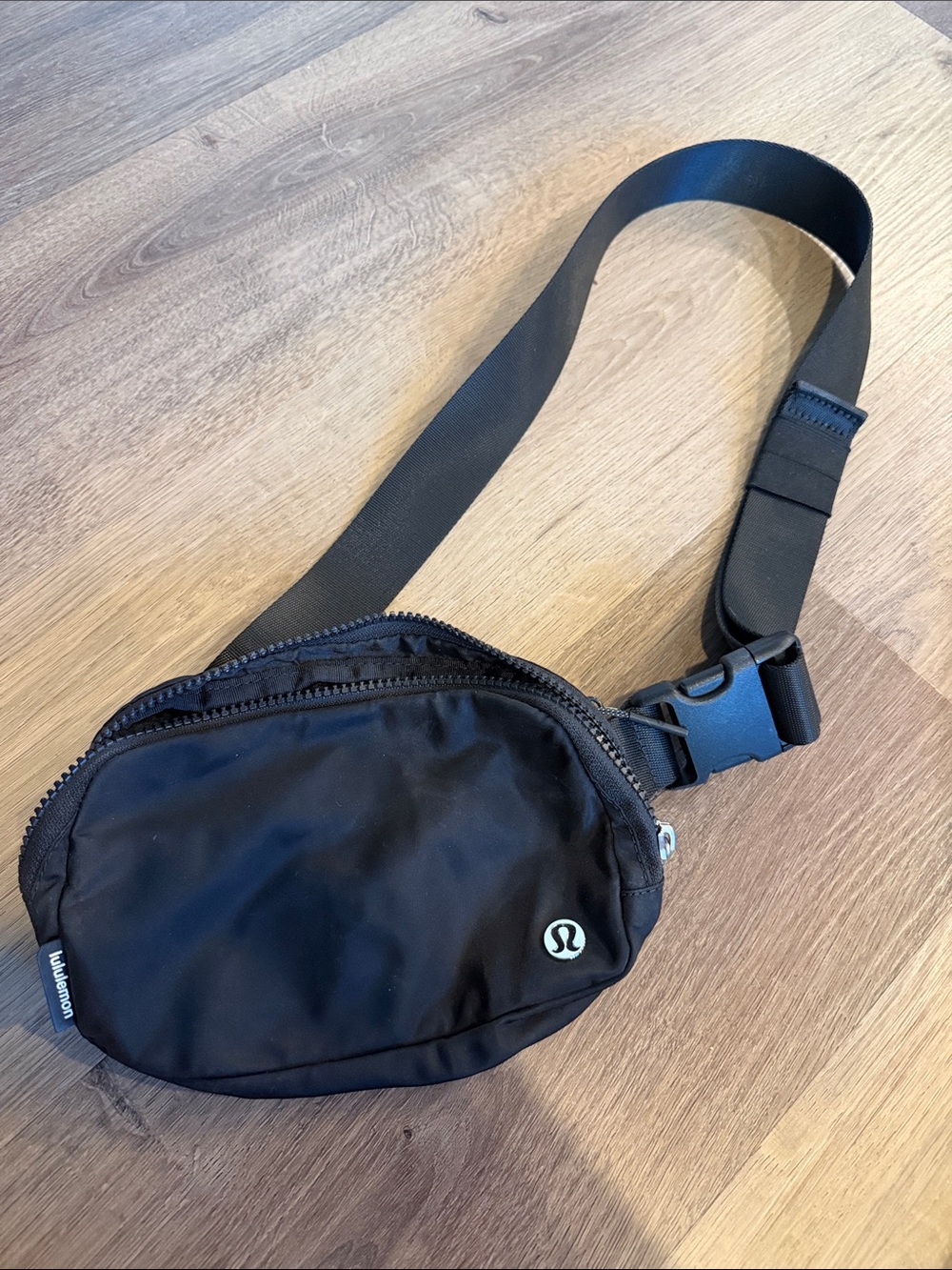 lululemon athletica Black Belt Bag with Adjustable Strap